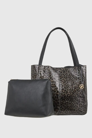VERDE FASHION | Borsa a spalla maculata in vernice