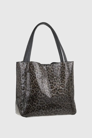VERDE FASHION | Borsa a spalla maculata in vernice