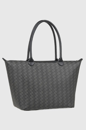 VERDE FASHION | Borsa a spalla con stampa logo