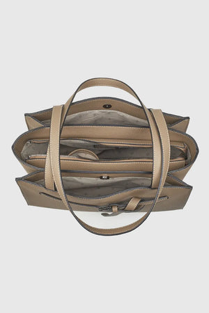 VERDE FASHION | Borsa a spalla tre scomparti