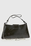 VERDE FASHION | Borsa a spalla in ecopelle verniciata