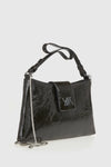 VERDE FASHION | Borsa a spalla in ecopelle verniciata