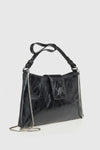 VERDE FASHION | Borsa a spalla in ecopelle verniciata