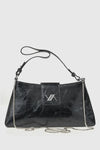 VERDE FASHION | Borsa a spalla in ecopelle verniciata