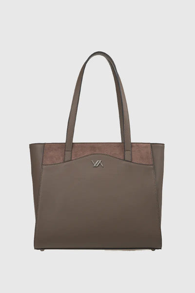 VERDE FASHION | Borsa a spalla dettaglio camoscio