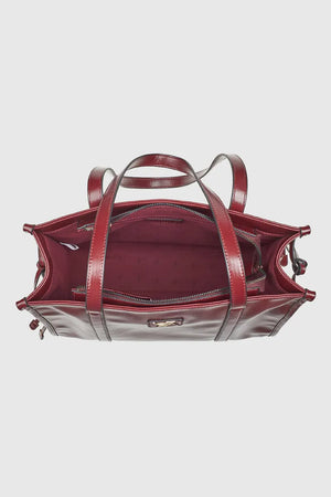 VERDE FASHION | Borsa a spalla in ecopelle verniciata