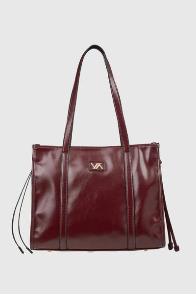 VERDE FASHION | Borsa a spalla in ecopelle verniciata