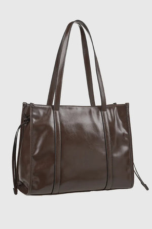 VERDE FASHION | Borsa a spalla in ecopelle verniciata