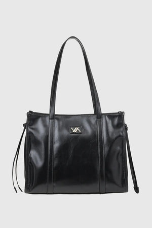 VERDE FASHION | Borsa a spalla in ecopelle verniciata
