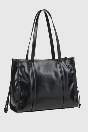 VERDE FASHION | Borsa a spalla in ecopelle verniciata
