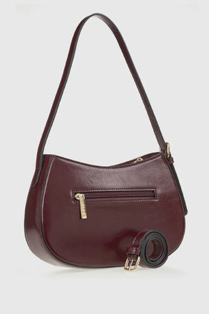 VERDE FASHION | Borsa a spalla in ecopelle verniciata
