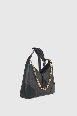 VERDE FASHION | Borsa a tracolla con stampa logo