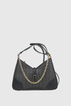 VERDE FASHION | Borsa a tracolla con stampa logo