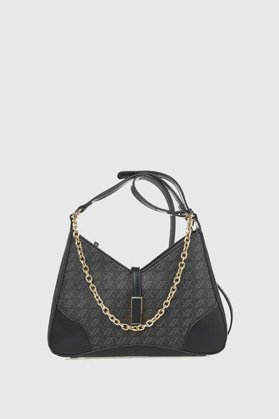 VERDE FASHION | Borsa a tracolla con stampa logo