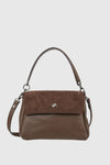 VERDE FASHION | Borsa a tracolla in ecopelle e camoscio