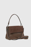 VERDE FASHION | Borsa a tracolla in ecopelle e camoscio