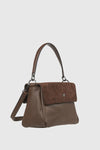 VERDE FASHION | Borsa a tracolla in ecopelle e camoscio