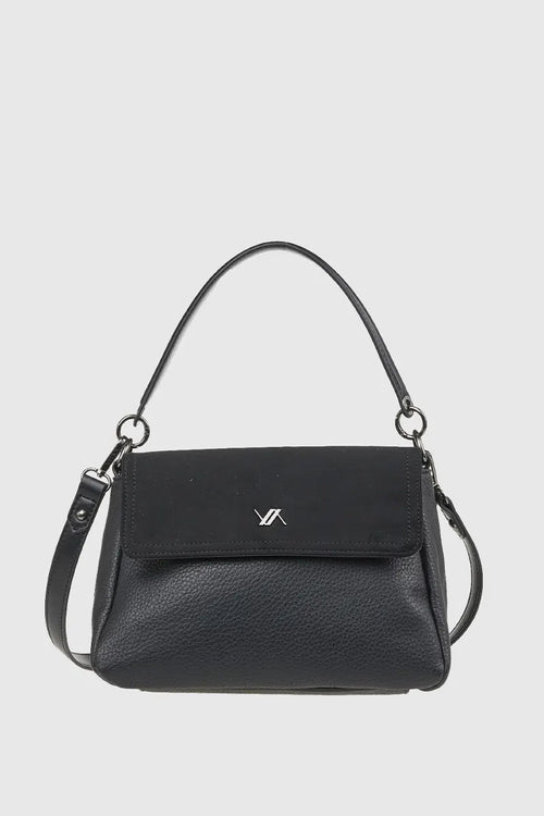 VERDE FASHION | Borsa a tracolla in ecopelle e camoscio