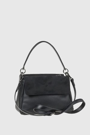 VERDE FASHION | Borsa a tracolla in ecopelle e camoscio