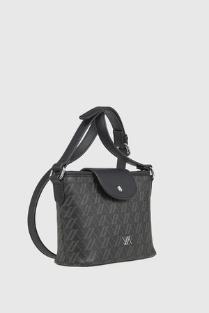VERDE FASHION | Borsa piccola a tracolla con stampa logo