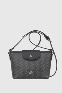 VERDE FASHION | Borsa piccola a tracolla con stampa logo