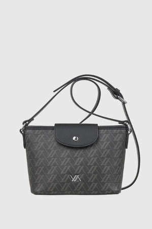 VERDE FASHION | Borsa piccola a tracolla con stampa logo