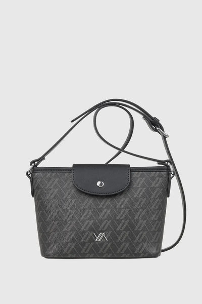 VERDE FASHION | Borsa piccola a tracolla con stampa logo
