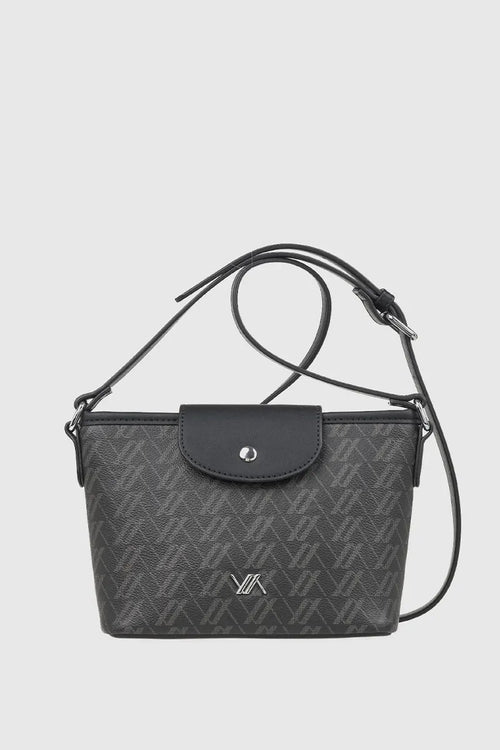 VERDE FASHION | Borsa piccola a tracolla con stampa logo
