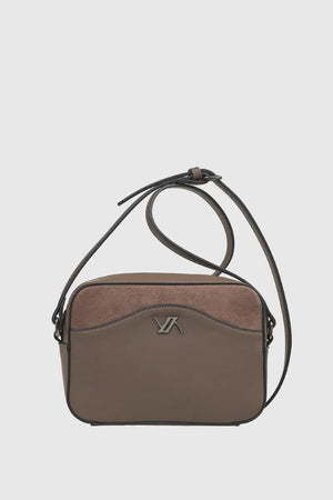 VERDE FASHION | Borsa a tracolla dettaglio camoscio