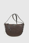 VERDE FASHION | Borsa a tracolla mezzaluna in ecopelle