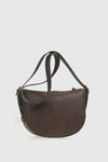VERDE FASHION | Borsa a tracolla mezzaluna in ecopelle
