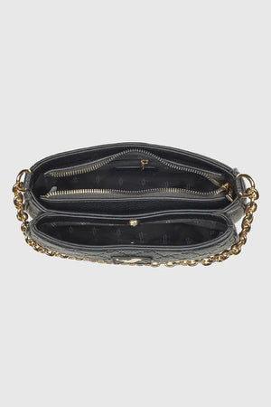 VERDE FASHION | Borsa a tracolla con trama rilievo