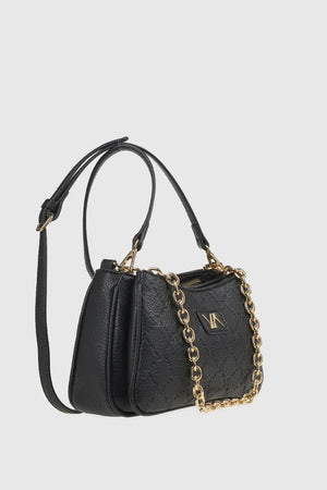 VERDE FASHION | Borsa a tracolla con trama rilievo