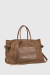 VERDE FASHION | Borsa tote in ecopelle e camoscio