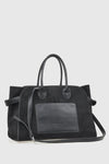 VERDE FASHION | Borsa tote in ecopelle e camoscio