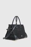 VERDE FASHION | Borsa tote in ecopelle e camoscio