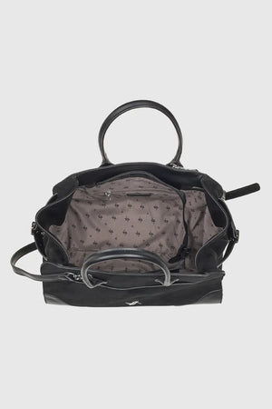 VERDE FASHION | Borsa tote in ecopelle e camoscio