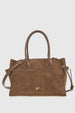 VERDE FASHION | Borsa tote in ecopelle e camoscio