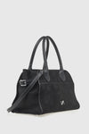 VERDE FASHION | Borsa tote in ecopelle e camoscio
