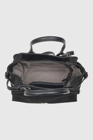 VERDE FASHION | Borsa tote in ecopelle e camoscio