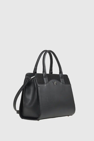 VERDE FASHION | Borsa tote dettaglio camoscio