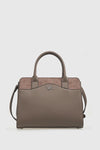 VERDE FASHION | Borsa tote dettaglio camoscio
