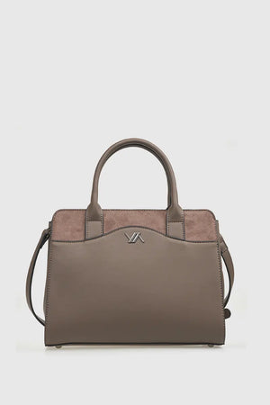 VERDE FASHION | Borsa tote dettaglio camoscio