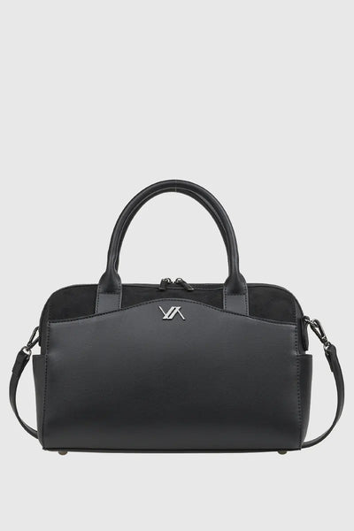 VERDE FASHION | Borsa bauletto dettaglio camoscio