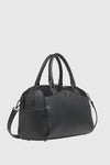 VERDE FASHION | Borsa bauletto dettaglio camoscio