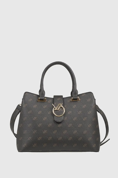 VERDE FASHION | Borsa in ecopelle con stampa logo