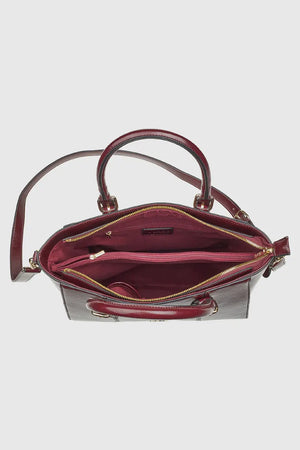 VERDE FASHION | Borsa a spalla in ecopelle verniciata