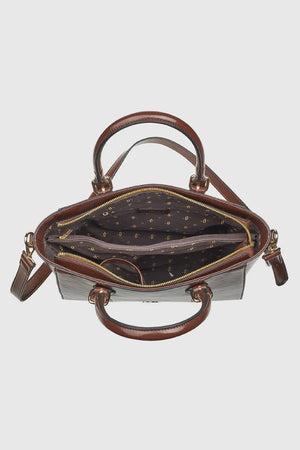 VERDE FASHION | Borsa a spalla in ecopelle verniciata