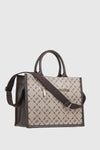 VERDE FASHION | Borsa tote con stampa geometrica logo