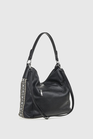 VERDE FASHION | Borsa morbida a spalla dettagli boho